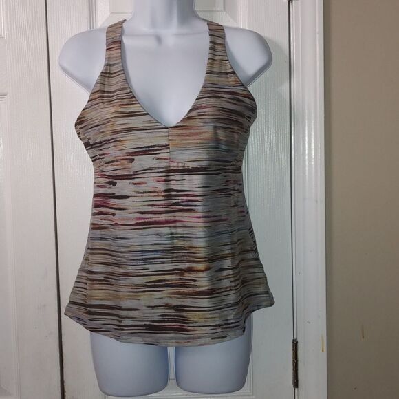 Prana Layna Bra Tank Multi Striations  Sz M NWT - Picture 1 of 7